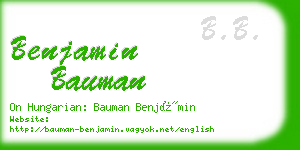 benjamin bauman business card
